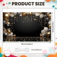 thumbnail image 2 of Black Gold White Party Banner Metallic Balloons Celebration Backdrop Shiny Confetti Hanging Ornaments Event Display for Birthday Celebration Anniversary Party Formal Events, 2 of 9