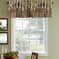 thumbnail image 4 of 2 Pack Valances for Windows, Modern Cooking Window Valances for Living Room/Bedroom/Bathroom, Farmhouse Country Wooden Grain Light Filtering Kitchen Curtain Valance Window Treatment 42"W x18" L, 4 of 9