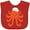 Red, variant on Inktastic Orange Octopus Cute Sea Creature Nautical Boys or Girls Baby Bib