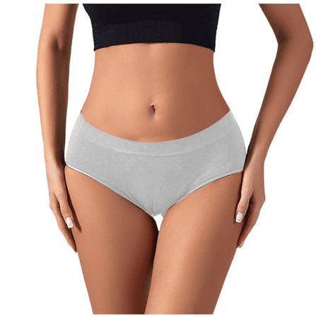 Fulorrnie Underwear for Women Seamless Briefs Comfort Breathable Panties Elastic Waist Moisture Wicking Stretchable Panty White XL