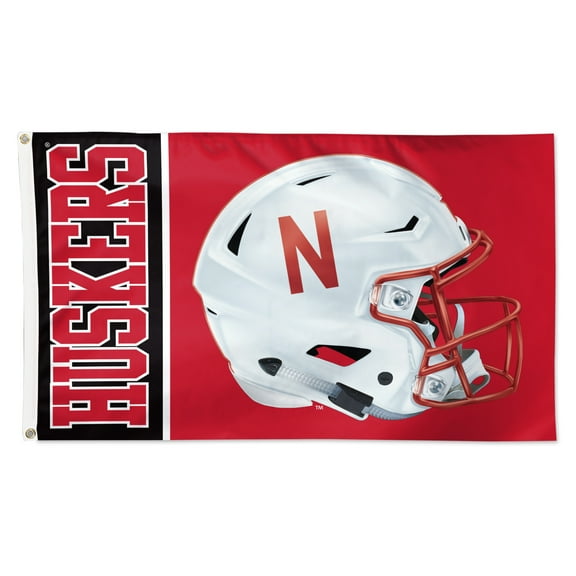 WinCraft Nebraska Huskers 3' x 5' Helmet Deluxe Single-Sided Flag