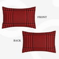 thumbnail image 2 of Honeii Red Black Houndstooth Decorative Throw Pillow Case - Elevate Your Couch, Sofa, or Bed with Stylish Home Decor, Perfect Gift Idea-14"x20", 2 of 6