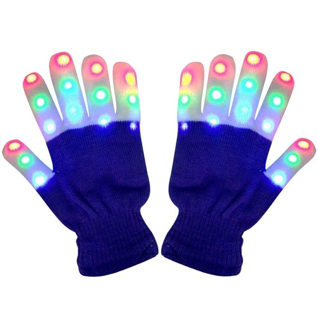 HAOAN Kids Light Up Gloves Pink 2 Pack