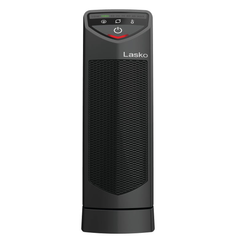 Lasko 1500W 14 Personal Oscillating Ceramic Electric Tower Space Heater,  CT14320, Black - Walmart.com