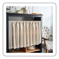 thumbnail image 1 of Juego de cortinas de lino y algodón para ventana, mezcla de lino de alta calidad para un toque lujoso, cortina con textura de lino perfecta para cocina, sala de estar, dormitorio, 1 pieza (ancho 150, 1 of 5