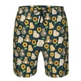 thumbnail image 4 of Kdxio Bear Sunflower Pattern Mens Casual Shorts - Drawstring Summer Beach Sports Shorts for Men, 4 of 9