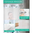 thumbnail image 4 of No Hook Shower Curtain with Snap in Liner, Winter Farm Christmas Snowman Hotel Shower Curtains for Bathroom, Washable Shower Curtain Liner Set with Mesh Top Window, 48"x72", 4 of 6