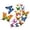 Rainbow, variant on 12 Pcs 3D Butterfly Wall Decals Pink 4 Sizes Removable Self-Adhesive Stickers for Girls Bedroom Nursery Decor