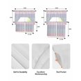 thumbnail image 5 of Colorful Stripe Swag Curtains for Living Room/Bedroom Windows, Modern Pink Purple Blue Vertical Striped Kitchen Curtains and Valances Set 36 Inch Length, Light Filtering Swags Valance Curtain Panels, 5 of 5