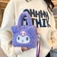 thumbnail image 4 of Sanrio-bolsa Kawaii Kuromi Cinnamoroll My Melody para mujer y niña, bolso de felpa de dibujos animados, bolsa de cosméticos, bolsa de almacenamiento de viaje, regalos, 4 of 4