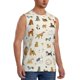 thumbnail image 2 of Fotbe Dogs Funny Pets Men's Camiseta sin Mangas Estampada para Hombres, Playera Casual para Gimnasio, Entrenamiento, Playa-Medium, 2 of 7