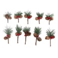 thumbnail image 1 of Mini accesorios para árboles de Navidad, piñas, ramas de pino, decoraciones navideñas, pequeños arreglos florales, 1 of 5