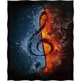 thumbnail image 2 of Music Note Throw Blanket Gifts for Women Girls Boys, Art Decoration for Couch Bed Sofa Travelling Birthday Christmas Soft Cozy Plush Microfiber Lightweight Blankets for Kids Adults Twin 60"x80", 2 of 5