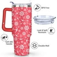 thumbnail image 3 of 40oz Ocean Nautical Anchor Stainless Steel Flip Straw Tumbler Spill Proof Travel Cup Double Wall Vacuum Insulated Coffee Mug with Top Handle, 3 of 6