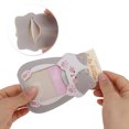 thumbnail image 4 of Unique Bargains 1 Pc ID Badge Holder with Lanyard Cute Animal Lanyard Card Holder Gray Light Purple, 4 of 5
