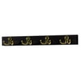 thumbnail image 1 of 4 Double Prong Brass Hook Rail & Coat Rack - Black, 1 of 1
