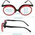 thumbnail image 6 of Universal Presbyopic Glasses Folding Magnifying Reading Eyeglasses Flip-up Lens Make up Glasses +1.0~+4.0, 6 of 7