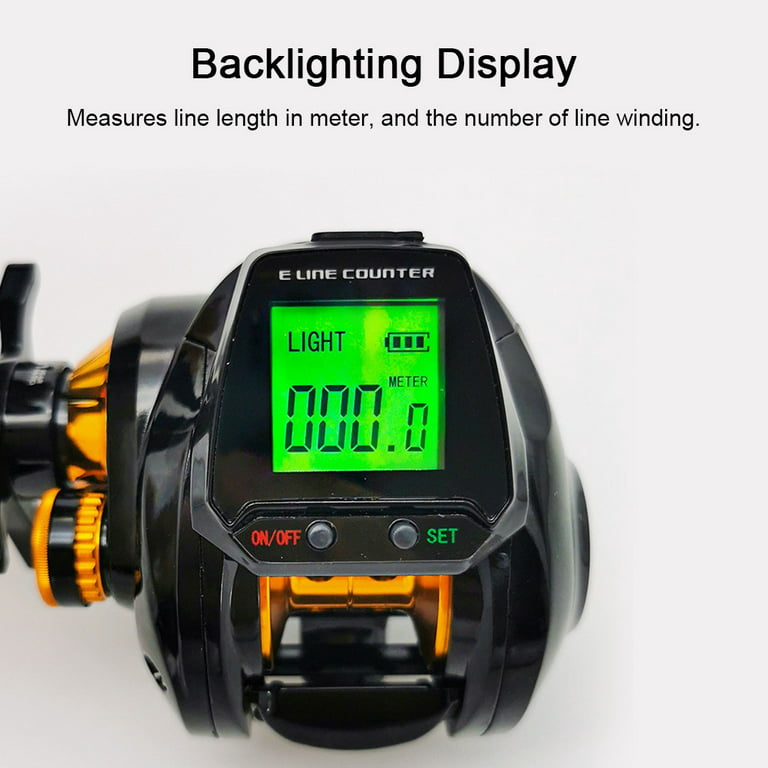 Magnetic Brake System Fishing Reel with Accurate Line Counter and Bite Alarm