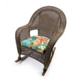 thumbnail image 4 of Jordan Manufacturing 18" x 18" Senorita Pelican Turquoise Floral Square Tufted Contoured Outdoor Wicker Seat Cushion (2 Pack), 4 of 11