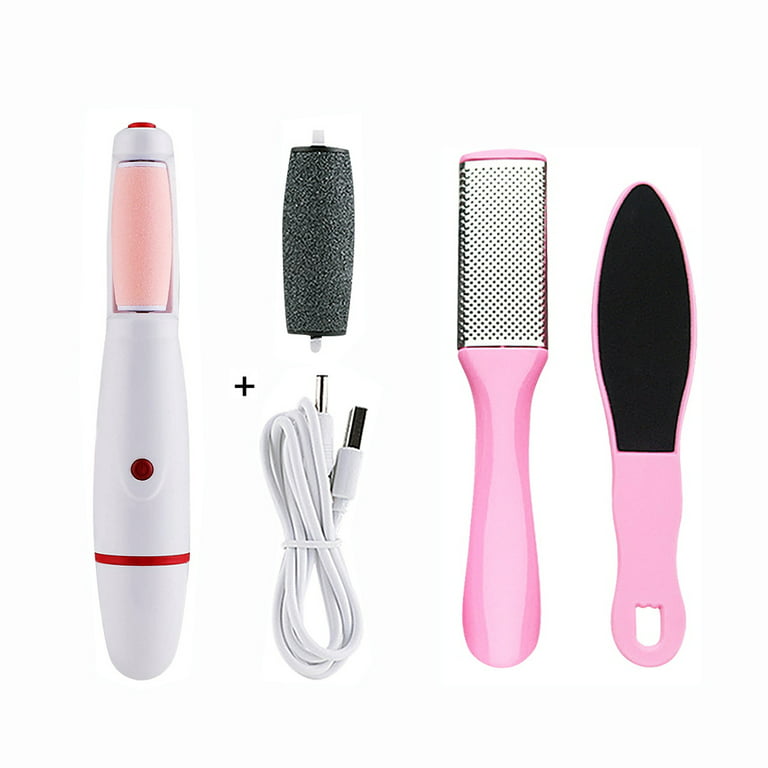 SLinnovation Electric Callus Remover for Feet - Cordless Foot File Set  w/Fine & Coarse Roller - Pedicure Tools and Exfoliator Supplies - Scrubber