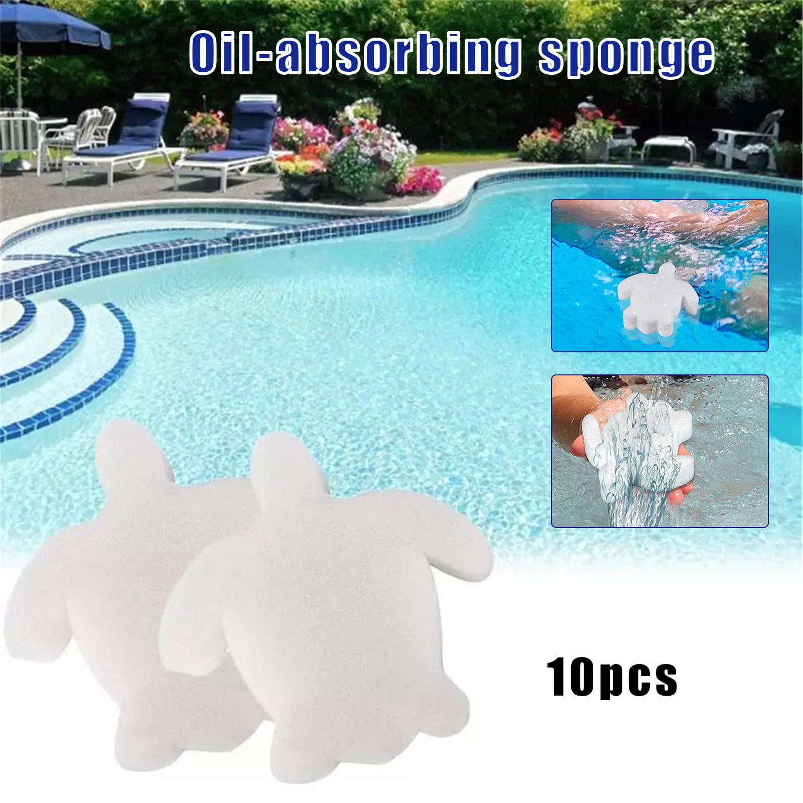Scum Oil Absorbing Sponge for Pool Spa Hot Tub Easy to Use 3 Pack Star Shape New 