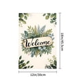 thumbnail image 4 of Amhnf Linen Garden Flag Welcome With Floral Design For Home Outdoor Garden Yard Decor 12x18 inch, 4 of 5