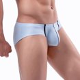 thumbnail image 5 of HUPOM Men'S Underwear Underwear For Men Pack Low waist Drop Waist Solid Boxer Briefs Sky Blue 2XL, 5 of 5