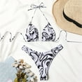 thumbnail image 3 of Gubotare Women Two Piece Swimsuit Swimwear Halter String Triangle Bikini Sets,Black S, 3 of 5
