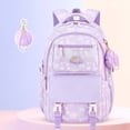 thumbnail image 2 of gcong Lightweight School Backpack With Comfortable Straps For Daily Use And Travel Light Purple, 2 of 3