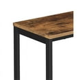 thumbnail image 2 of Maklaine 23.6" Modern Wood and Metal Side Table with Open Mesh Shelf in Brown, 2 of 5