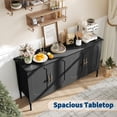 thumbnail image 3 of QinaQin 59-Inch Sideboard Features Storage, a Modern Design, Four Doors, and Adjustable Shelves. It Can Be Used As a Coffee Bar Counter In Dining Room Or Kitchen, 3 of 8