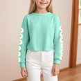 thumbnail image 2 of Gubotare Kids Sweatshirts Girls Crewneck Sweatshirts Graphic Pullover Tops Kids Cute Long Sleeve Shirt Size 8-9 (Mint Green,8-9 Years), 2 of 5