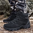 thumbnail image 4 of YOURDIARY Men's Military Tactical Work Boots with Side Zipper, Desert Combat, Army Jungle, Outdoor Hiking Boots, 4 of 9