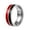Red Black, variant on Men's Stainless Steel Two-Tone Amulet Rotatable Retro Dominant Trending Exquisite Wedding Rings Red Black Size 8