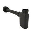 thumbnail image 4 of Westbrass Console Sink Trim Kit with European flat trap, Bullnose Lines and IPS Cross Handle Angle Stops, Oil Rubbed Bronze, 4 of 13