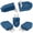 Blue, variant on stcellnmex 5 Pcs Extension Cord Replacement Plug 2 Prong 250V 10A Rotatable Male Lamp Plug for Small Appliances DIY Craft Blue