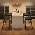 thumbnail image 4 of GOGRANT Counter Height Bar Stools with Footrest and Wood Back - Set of 2, Red, 4 of 7