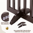 thumbnail image 4 of Yaheetech 35.6" Tall 3-Panel Wooden Pet Gate with Support Feet, Espresso, 4 of 7
