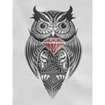 thumbnail image 2 of TeeStars Women's - Diamond Owl Hoodie Medium White, 2 of 5