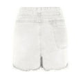 thumbnail image 3 of Sakmal Cut off Womens Shorts Jean Denim High Waisted Solid White Beach Vacation Shorts for Women with Pockets, 3 of 5