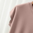 thumbnail image 7 of Shiyifun Womens T Shirts Fashion Casual Loose Fit Solid Color Short Sleeve Crew Neck Tee, Trendy Lightweight Basic Top for Daily Summer Wear, Coffee, XL, 7 of 7