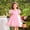 Pink, variant on BLTIBY Girls Square Neck Tulle Dress Puff Short Sleeve Elegant Birthday Party Mesh Princess Dresses for Kids Purple 7-8 Years