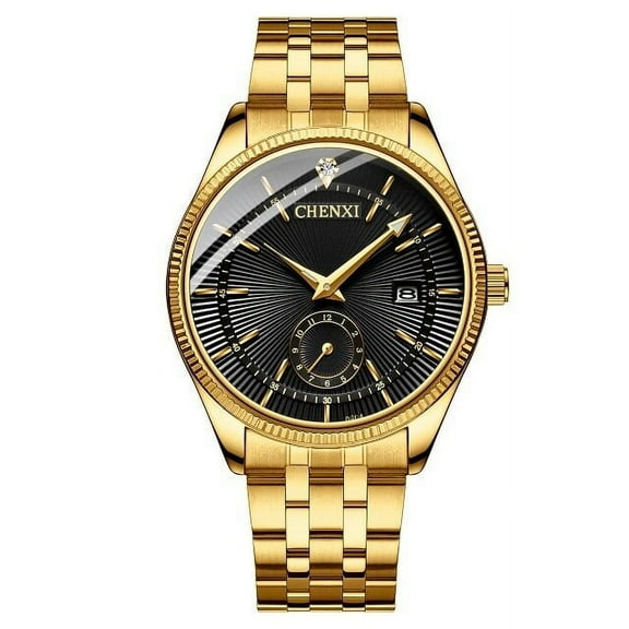 Luxury Golden Watch Men CHENXI Brand Business Stainless Steel Quartz Mens Watches Waterproof Wrist Watch Relogio Masculino