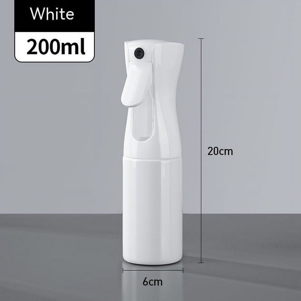 Botella de spray para el cabello: pulverizador de agua continuo ultra fino para peinado, limpieza, plantas, nebulización y cuidado de la piel (paquete de 3 blancos)