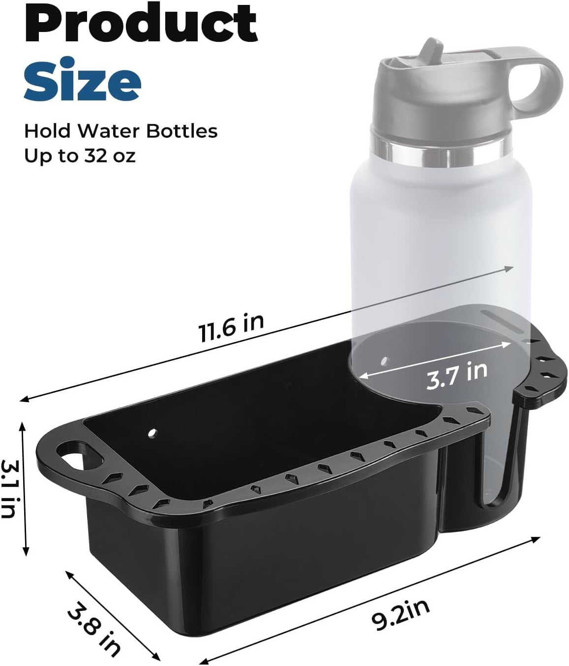 KEMIMOTO Boat Caddy Organizer, Marine Cup Holder Universal Fit for Bass Boat Kayak Pontoon Jon Boat Fishing Caddy Cabin Storage