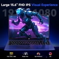 thumbnail image 7 of NIMO 2026 15.6" Laptop, AMD R7 7735HS Up to 4.75GHz, Beat i7-12650H) 16GB DDR5 RAM 512GB SSD Gaming Laptop with Radeon 680M GPU,FHD Display, 180° View, Backlit KB, Type C, 7 of 7