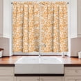 thumbnail image 2 of Ambesonne Spring Kitchen Curtains, Summer Garden Floral, 55"x45", Marigold and White, 2 of 3