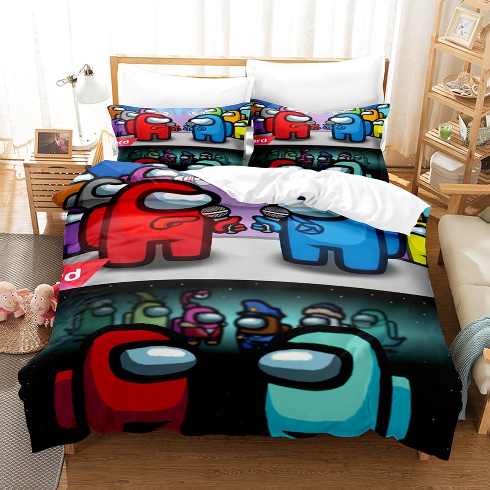 Among Us Bedding Set Boys Game Decoration Duvet Cover Set Among Us