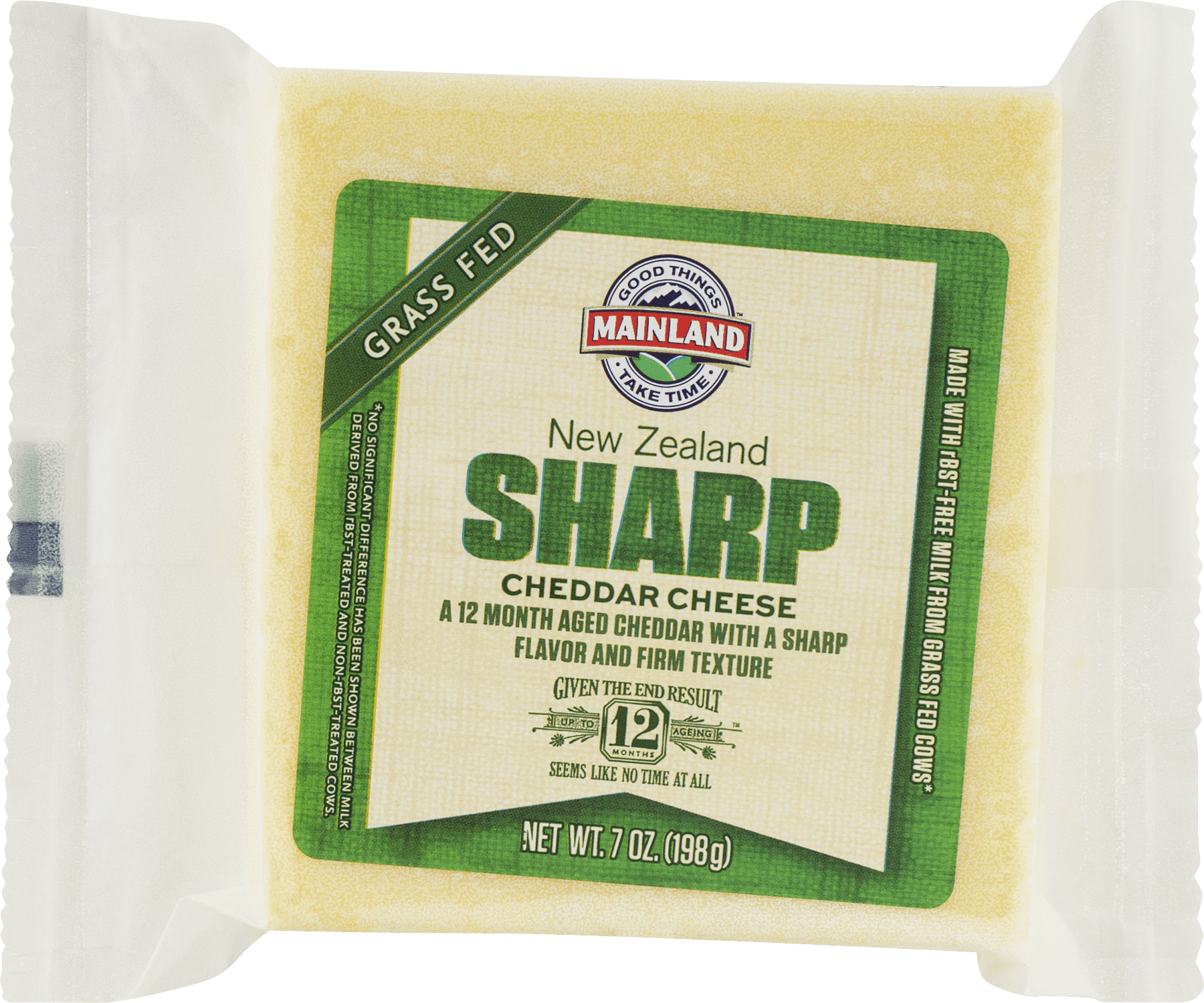 Mainland New Zealand Sharp Cheddar Cheese 7 Oz New Zealand Sharp Cheddar Cheese