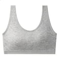 thumbnail image 6 of Purcolt Girls Seamless Cotton Sports Bra Comfortable Wide Strap Sleep & Training Bralettes Athletic Workout Bra for Yoga Running Dance, Teens 9-15 Years, 6 of 7